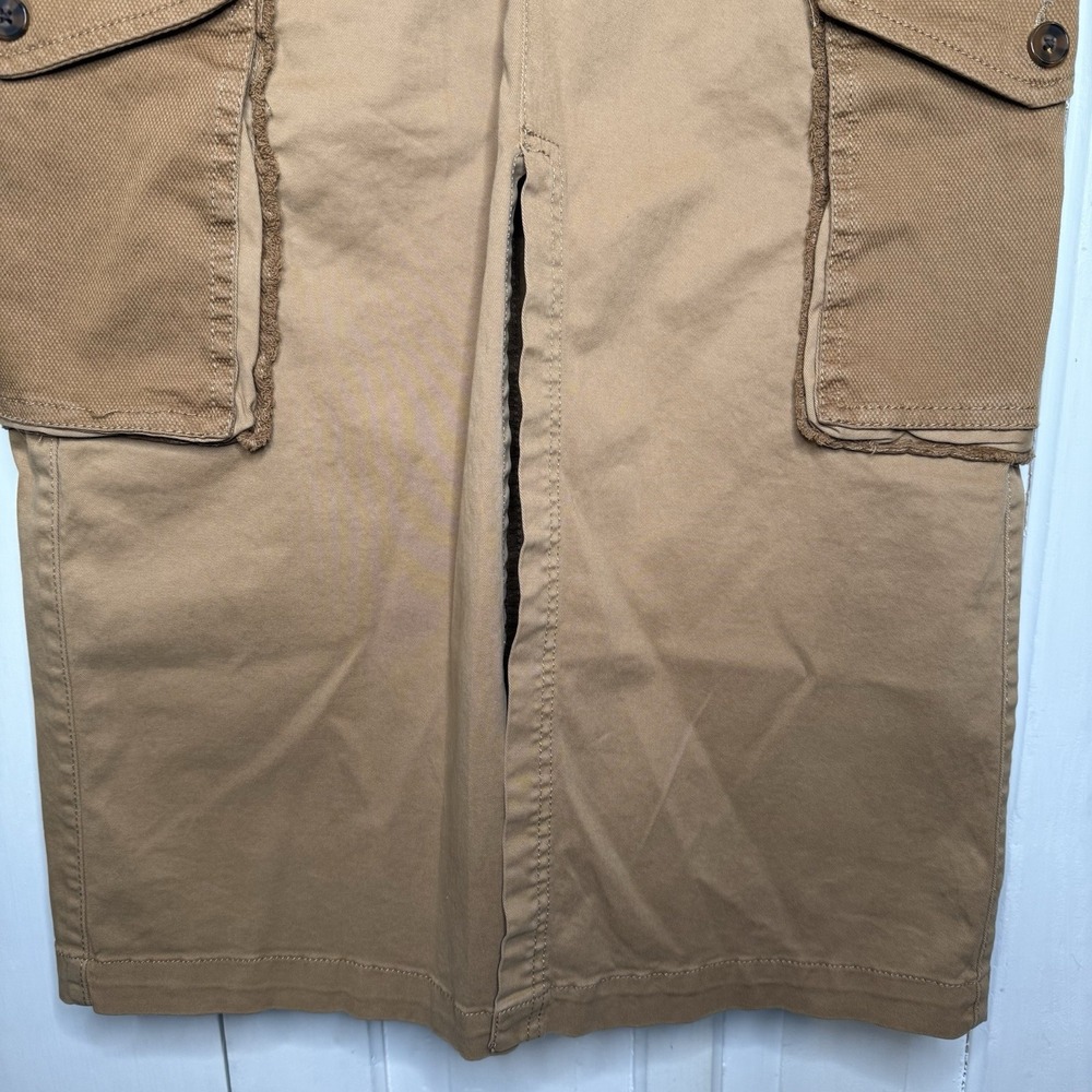 NEW SO Juniors Size XS Brown Tan Cargo Straight Madi Skirt Pockets Cotton NWT - Picture 7 of 11